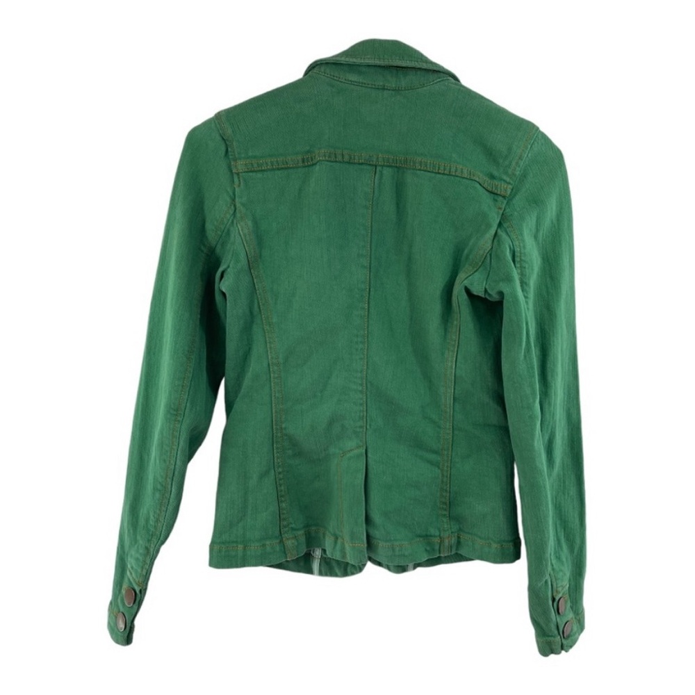Vintage Armani Exchange Green Denim Blazer Button Jean Jacket Size Medium. - Picture 3 of 3